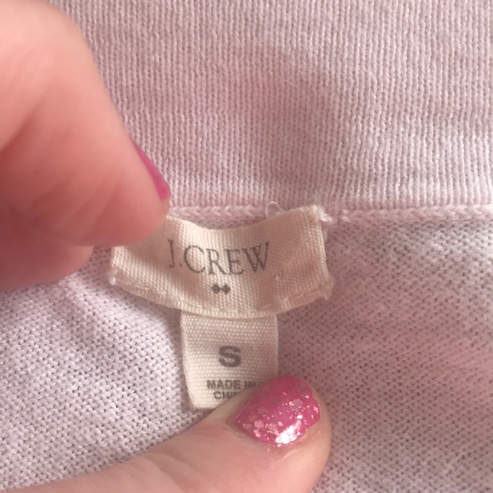 J. Crew Light Pink Cotton Cardigan Size SM - Picture 5 of 6